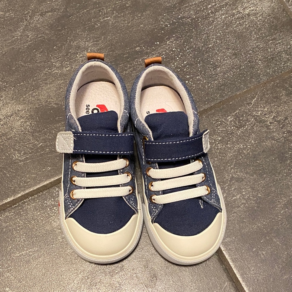 See Kai Run Navy, Denim and White Kids Sneakers
